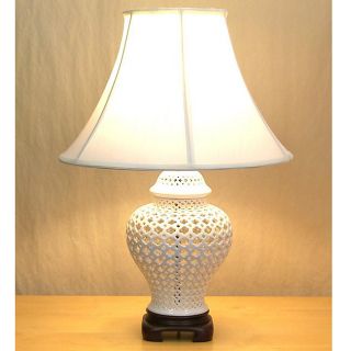 Openwork White Lace Porcelain Table Lamp   Shopping   Great
