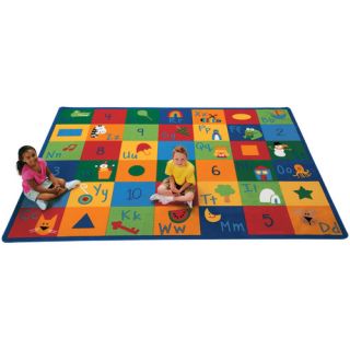 Carpets for Kids Printed Learning Blocks Area Rug