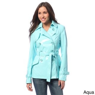 Via Spiga Womens Periwinkle Double Breasted Trench Coat