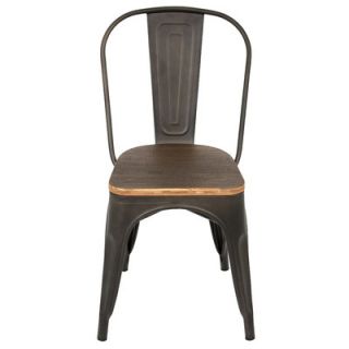 Oregon Side Chair in Antiqued Metal by LumiSource