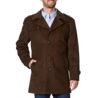 Cianni Cellini Mens Ralph Brown Wool Blend Top Coat   16674286