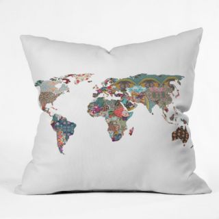 Bianca Green World Throw Pillow   Decorative Pillows