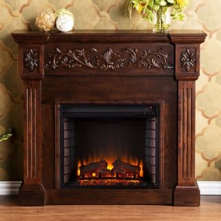 Southern Enterprises Calvert Carved Electric Fireplace   Fireplaces