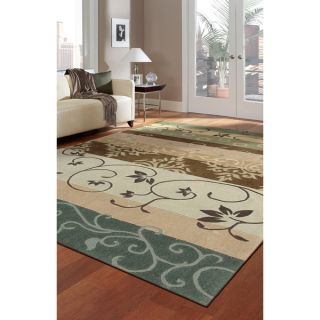 Nourison Hand tufted Contours Green Area Rug (5 x 76)