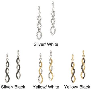 DB Designs Sterling Silver Black Diamond Accent Infinity Dangle