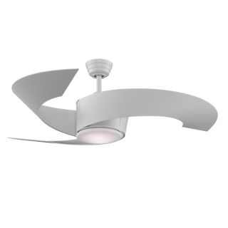Fanimation 52 inch Matte White 2 light Ceiling Fan   15259950