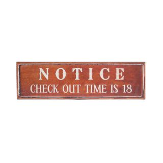American Mercantile Metal Check Out Time Sign Wall Decor