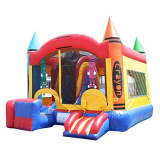 EZ Inflatables 5 N 1 Crayon Combo Bounce House   Commercial Inflatables