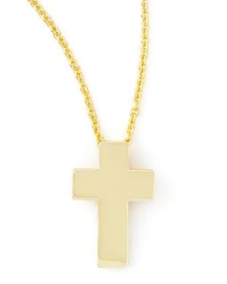 Roberto Coin Small 18k Yellow Gold Cross Necklace