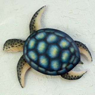 Handcrafted Recycled Steel Drum Swimming Sea Turtles Wall Art (Haiti)