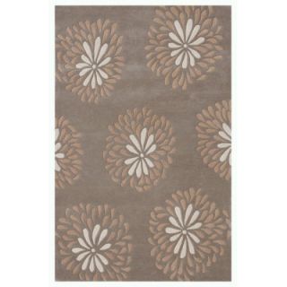 Blossom Gray Area Rug by Noble House