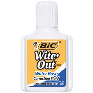 Bic Wite Out Correction Fluid Water