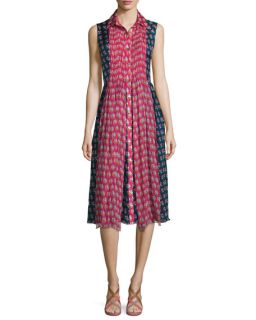 Diane von Furstenberg Nieves Zen Floral A Line Dress, Pink/Midnight