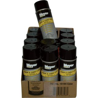 Meyer Chain and Cable Lube — Case of 12 11-Oz. Aerosol Cans, Model# 15184  Grease Pumps