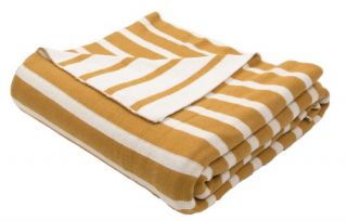 Jaipur Trinity Cotton Throw   Yellow   Throws