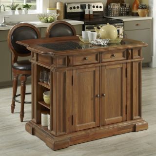 Home Styles Americana Vintage Kitchen Island   Kitchen Islands and Carts