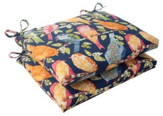 Pillow Perfect Ash Hill Squared Corners Seat Cushion   Set of 2   Outdoor Cushions