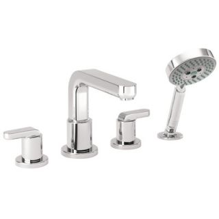 Hansgrohe Metris S Two Handle Deck Mount Roman Tub Faucet with Hand