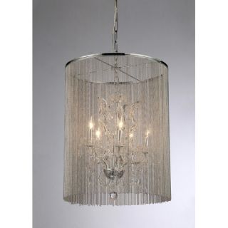 Rosalias 6 Light Chain Crystal Chandelier by Warehouse of Tiffany