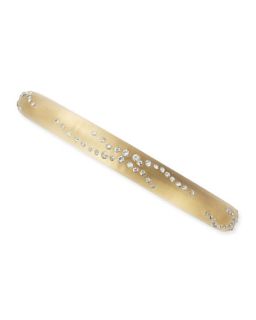 Alexis Bittar Small Crystal Dust Lucite Hinge Bracelet (Made to Order), Gold