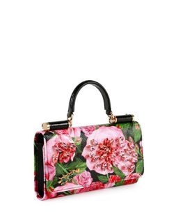 Dolce & Gabbana Miss Sicily Rose Crossbody iPhone Wallet/Case, Pink