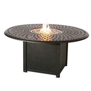 Darlee Series 60 Cast Aluminum 60 in. Round Counter Height Fire Pit Table   Fire Pits