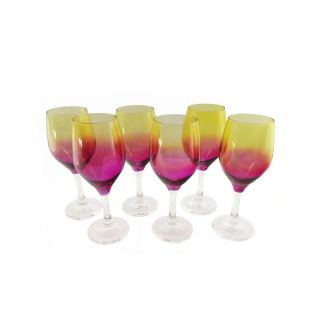 Summer Flare 6 piece Wine Glass Set   16409280  