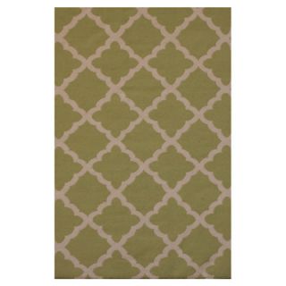 Flat Weave Green Area Rug by Meva Rugs