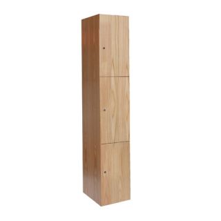 All Wood Club 3 Tier 1 Wide Concealed European Locker by Hallowell