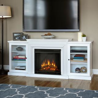 Real Flame Frederick White Electric Fireplace Entertainment Center