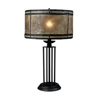 Mica Filigree 1 Light Antique Black Table Lamp   15763073  