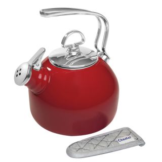 Chantal Chili Red Enameled Steel Classic Tea Kettle   16145244