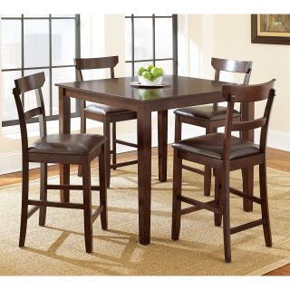 Steve Silver Howard 5 Piece Counter Height Dining Set   Merlot Cherry   Kitchen & Dining Table Sets