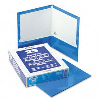 Laminated 100 Sheet Blue Two Pocket Portfolios (25 per Box)