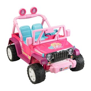 Fisher Price Power Wheels Barbie Jammin Jeep Battery Powered Riding Toy   Pink   Battery Powered Riding Toys