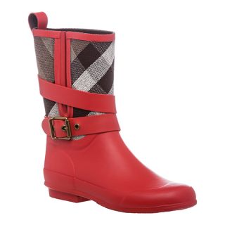 Burberry Womens Belted Check Rain Boots  ™ Shopping   Top