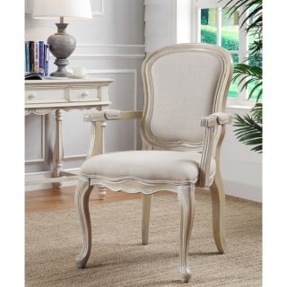 Ivory Finish Accent Chair   Shopping Living