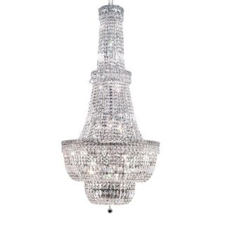 Tranquil 34 Light Chandelier with Crystal by Elegant Lighting