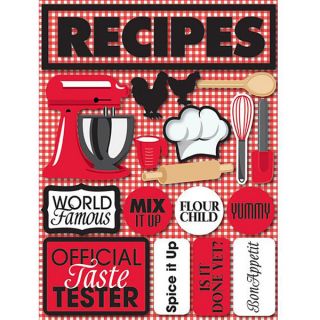 Reminisce Recipes Signature Dimensional Sticker Sheet