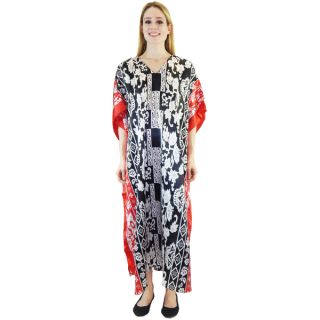 Vecceli Italy Womens 3/4 sleeve Floral Animal Print Kaftan Dress
