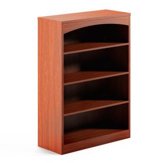 Mayline Brighton Series Four Shelf Laminated Wood Bookcase   13557039