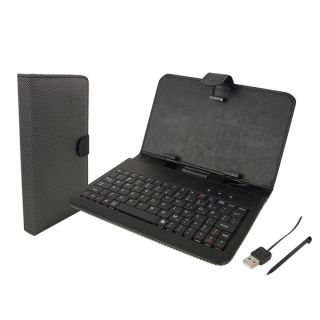 INSTEN Leather Tablet Case Cover Stand with Bluetooth Keyboard for