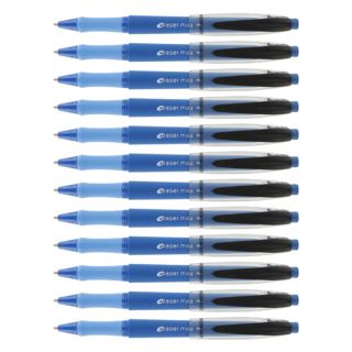 PaperMate Eraser Max Erasable Blue Ink Ballpoint Pens (Pack of 12