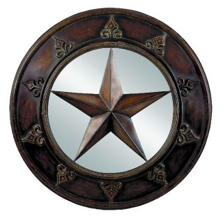 Round Art Fleur De Lis Metal Mirror   Shopping   Great Deals