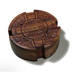 Wooden Fair Trade Cross Puzzle Box (India)  ™ Shopping