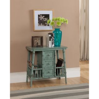 Treasure Trove Accents Samar Burnished Blue Three Drawer Accent Table