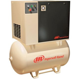 Ingersoll Rand Rotary Screw Compressor — 460 Volts, 3 Phase, 15 HP, 55 CFM, Model# UP6-15c-125  50 CFM   Above Air Compressors