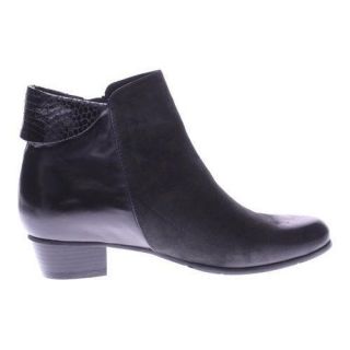 Womens Spring Step Braise Ankle Boot Black Leather/Nubuck   17654790