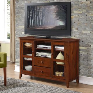 WYNDENHALL Collins Mahogany Brown Tall TV Stand