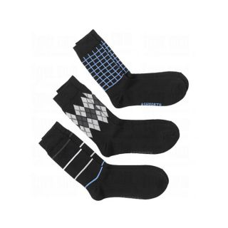 Ashworth Mens Crew Socks Black Series (2 pack of 3)   17405080